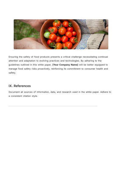 Free Food Safety Science White Paper Template to Edit Online
