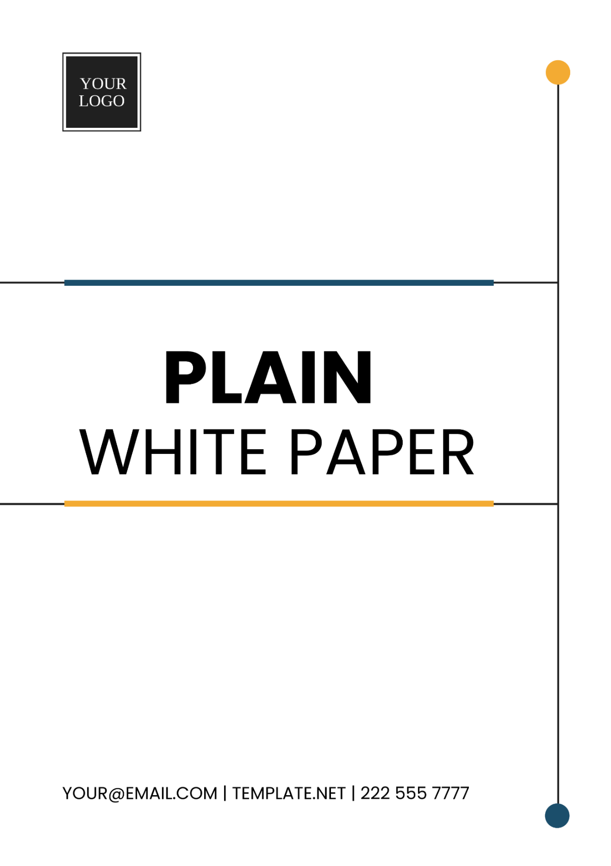 Free Plain White Paper Template