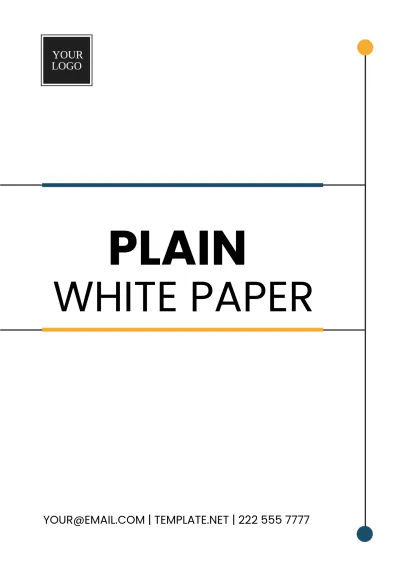 Free Plain White Paper Template to Edit Online