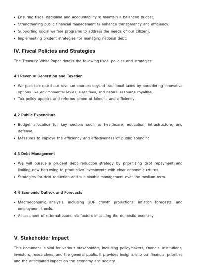 Free Treasury White Paper Template to Edit Online