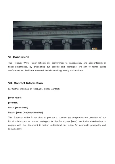 Free Treasury White Paper Template to Edit Online