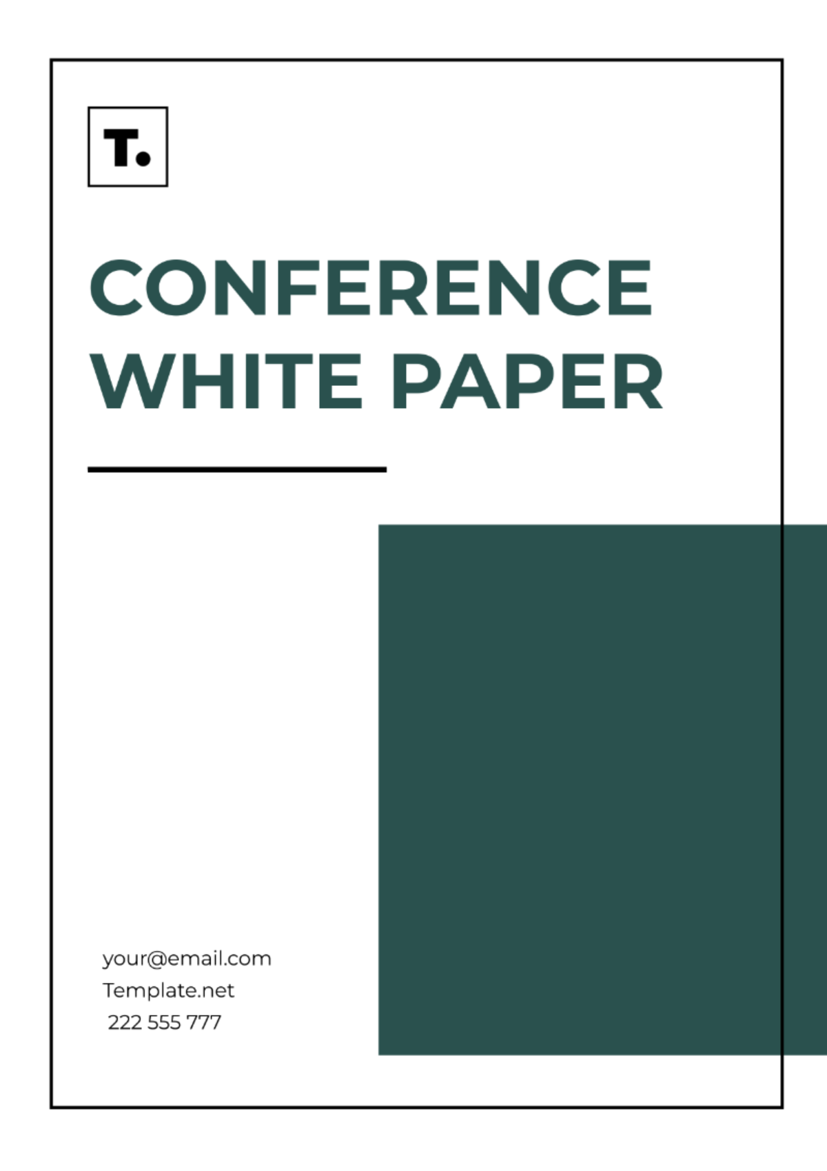 Free Conference White Paper Template