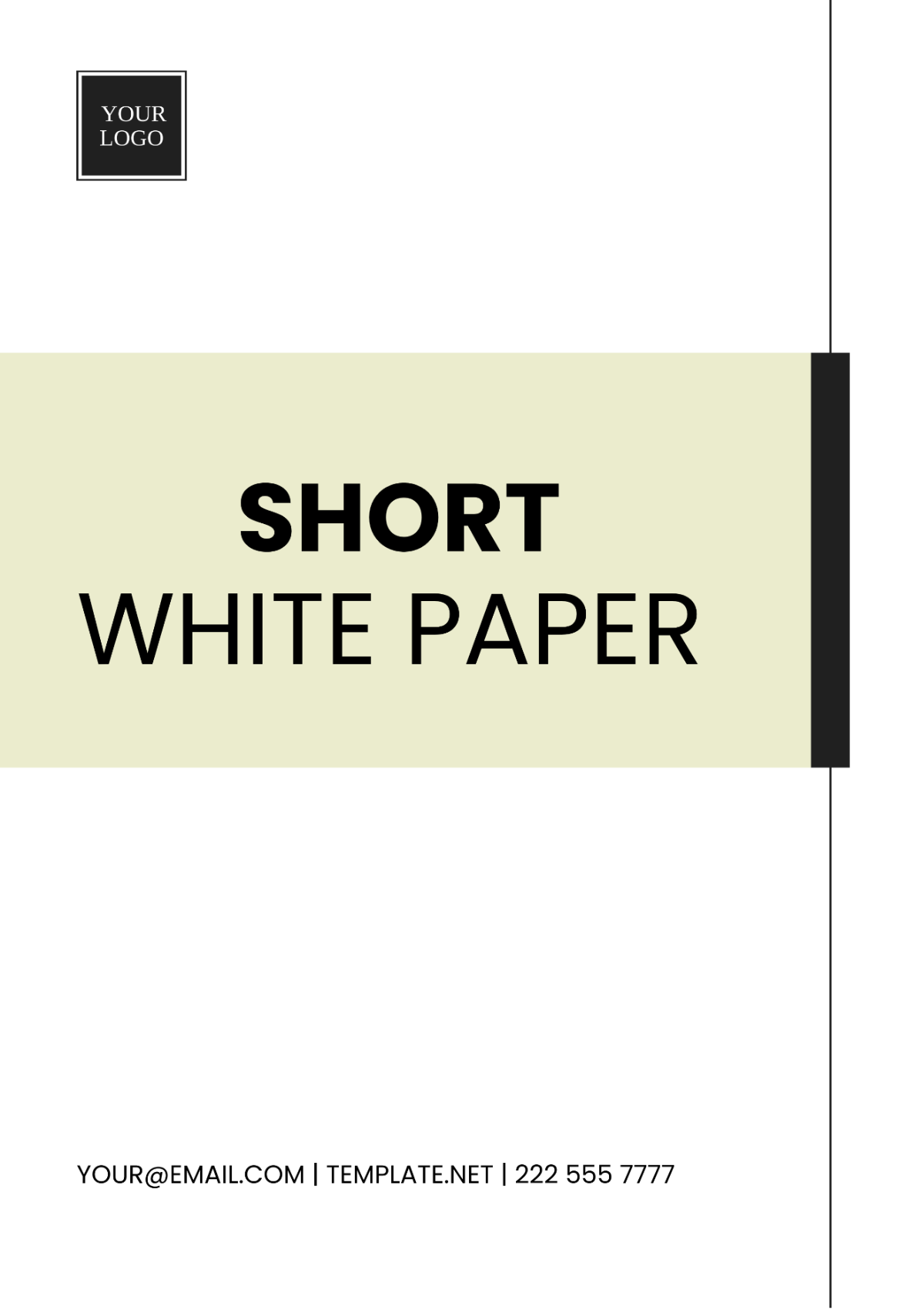 Free Short White Paper Template