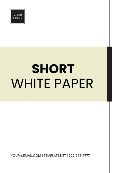 Free Short White Paper Template to Edit Online