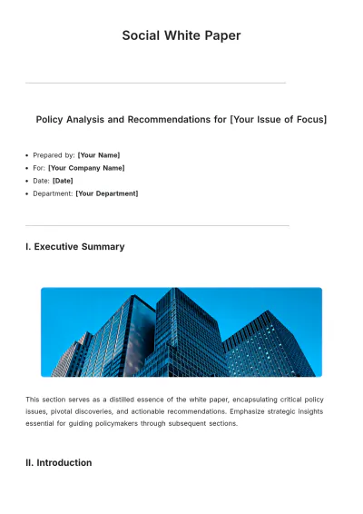 Free Social White Paper Template to Edit Online