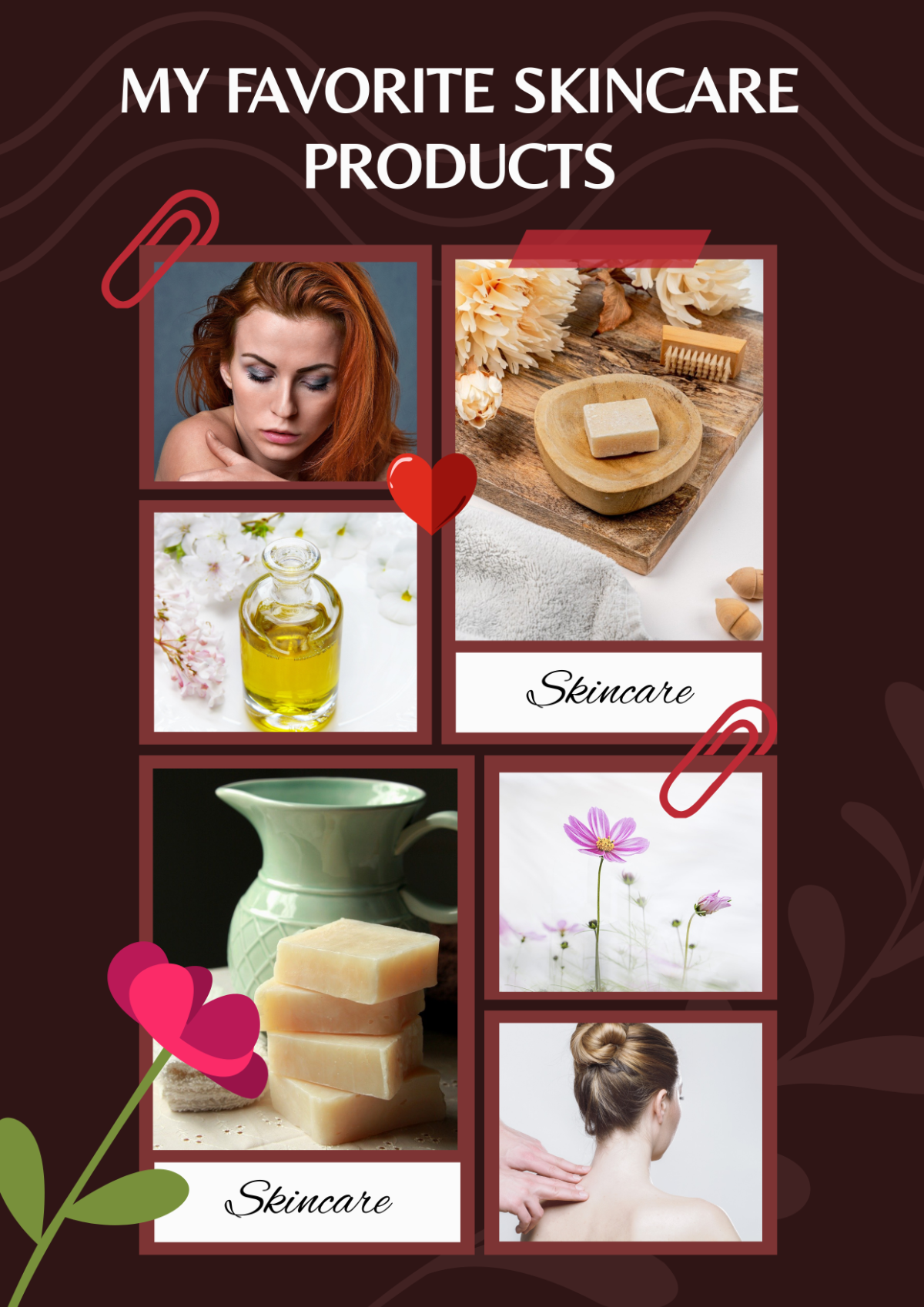 Skincare Product Photo Collage Template