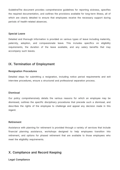 Free Travel Agency HR Procedure Template to Edit Online