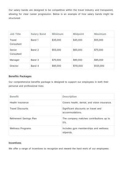 Free Travel Agency HR Procedure Template to Edit Online
