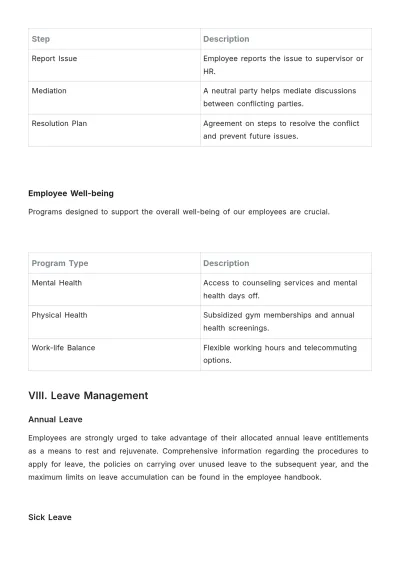 Free Travel Agency HR Procedure Template to Edit Online