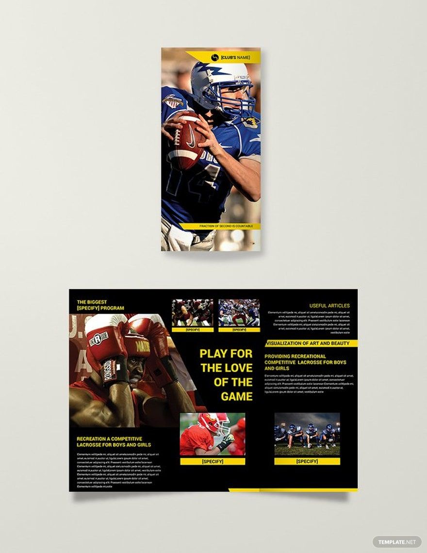Sports Tri-Fold Brochure Template