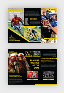 Sports Bi-Fold Brochure Template in Adobe Photoshop | Template.net