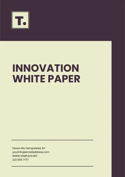 Free Innovation White Paper Template to Edit Online
