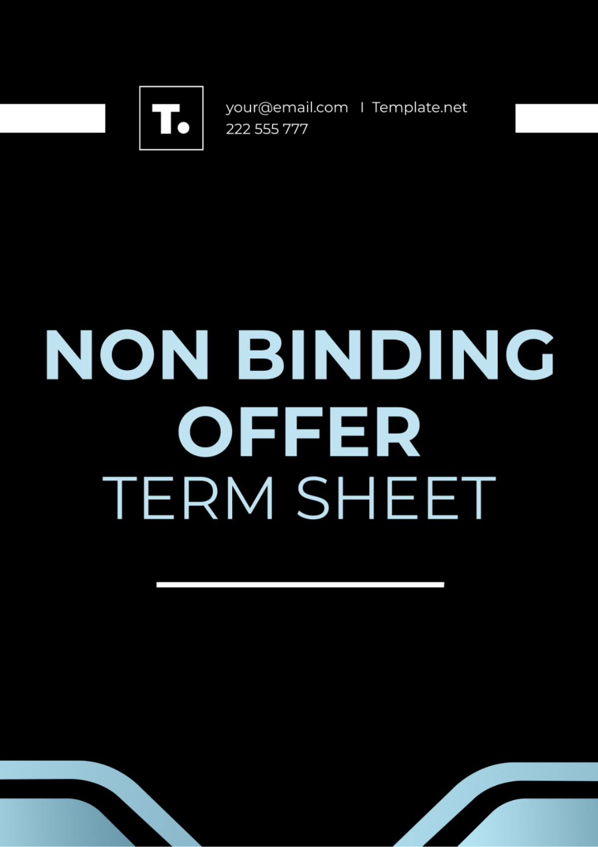 Non Binding Offer Term Sheet Template