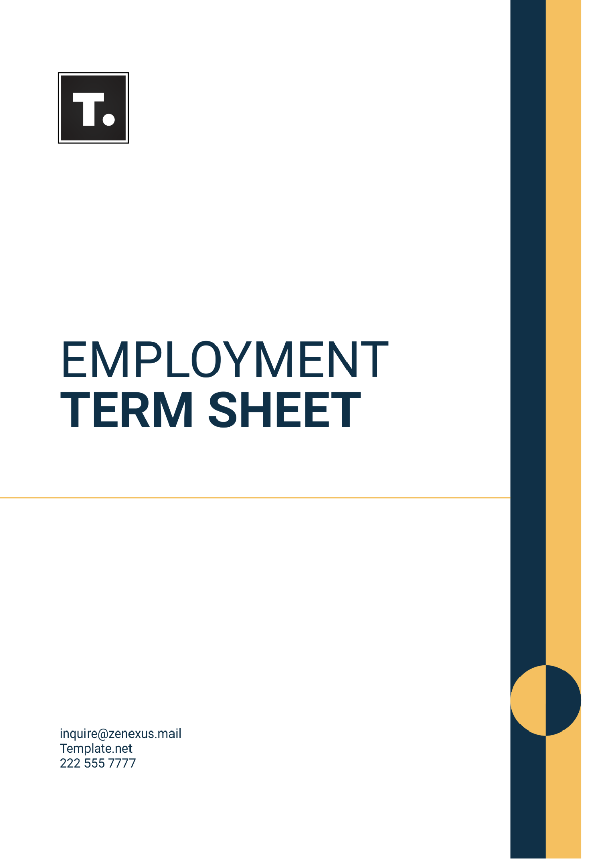 Employment Term Sheet Template