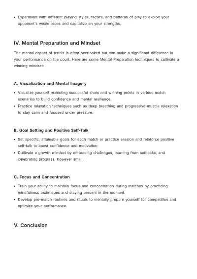 Free Tennis Article Template to Edit Online