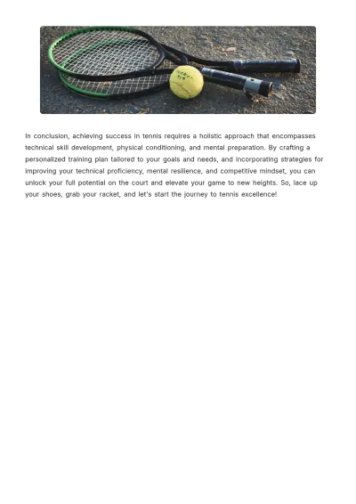 Free Tennis Article Template to Edit Online