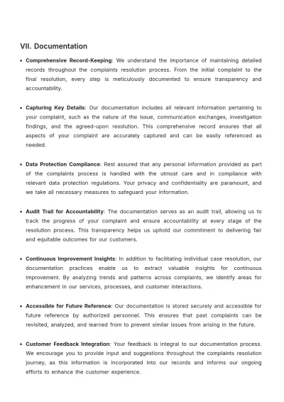 Free Travel Agency Complaints Procedure Template to Edit Online