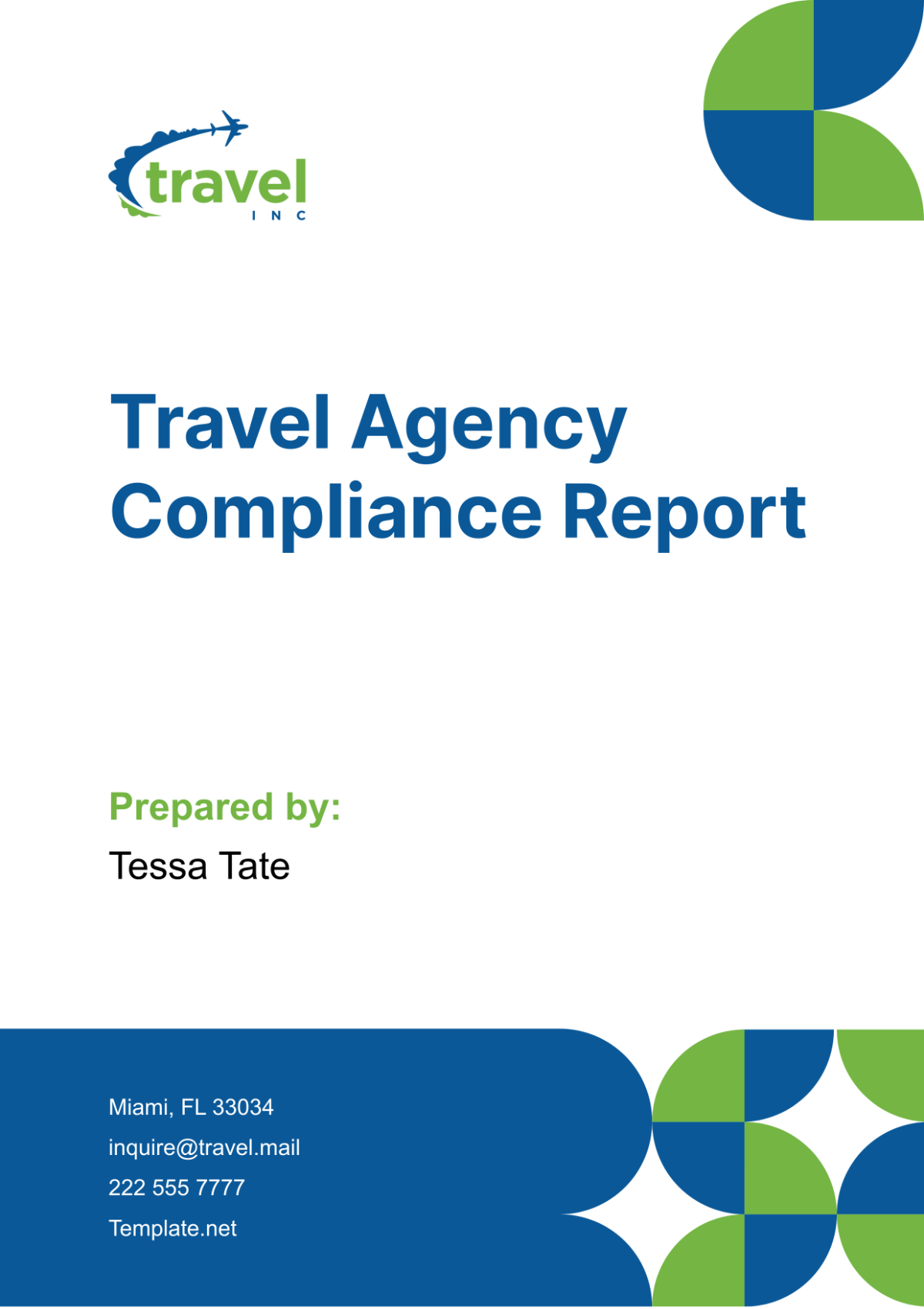 Travel Agency Compliance Report Template