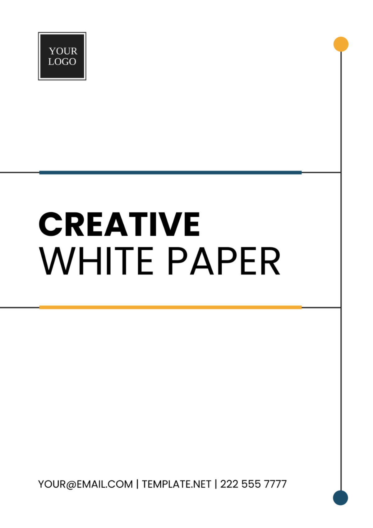 Free Creative White Paper Template