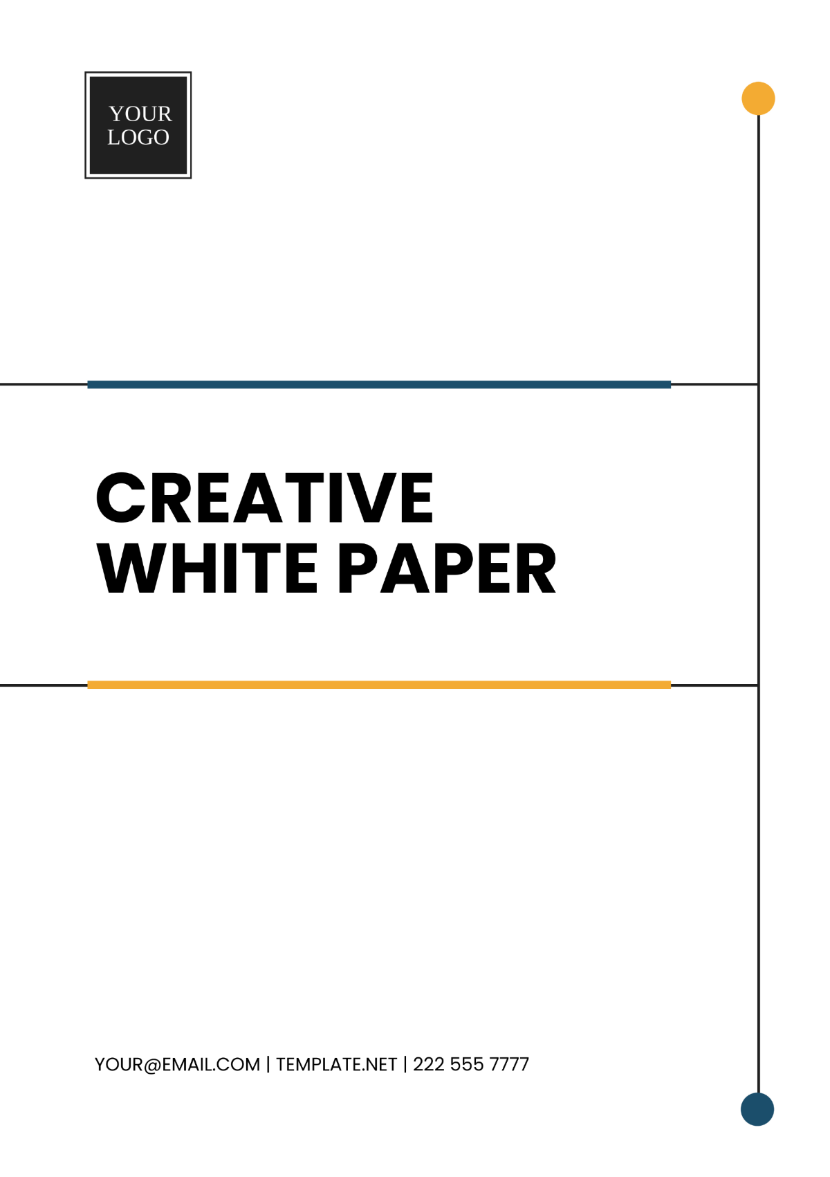 Creative White Paper Template