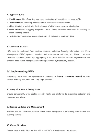 Free IOC White Paper Template to Edit Online