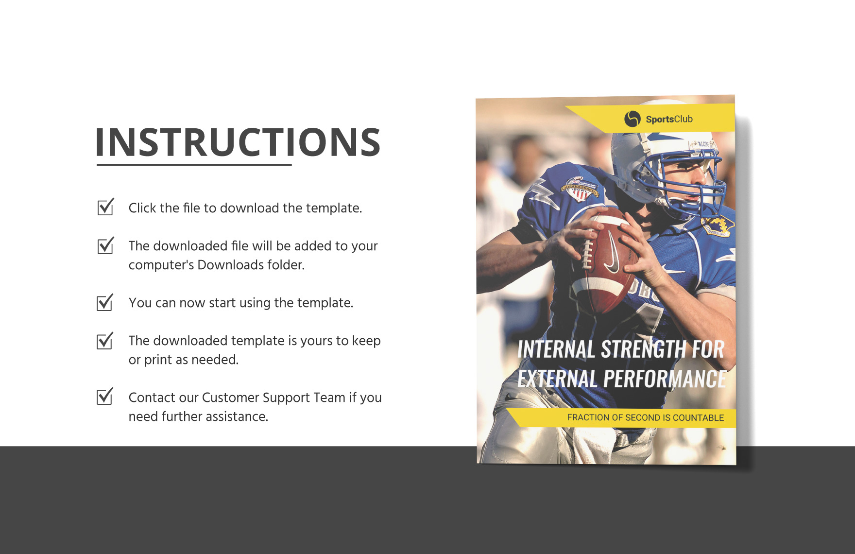 Sports Bi-Fold Brochure Template