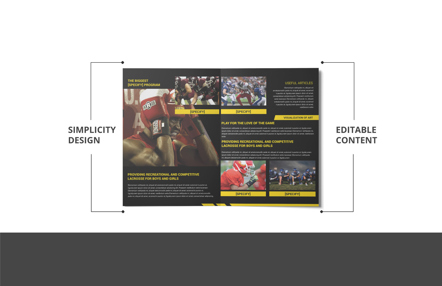 Sports Bi-Fold Brochure Template