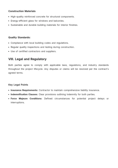 Free Construction Term Sheet Template to Edit Online