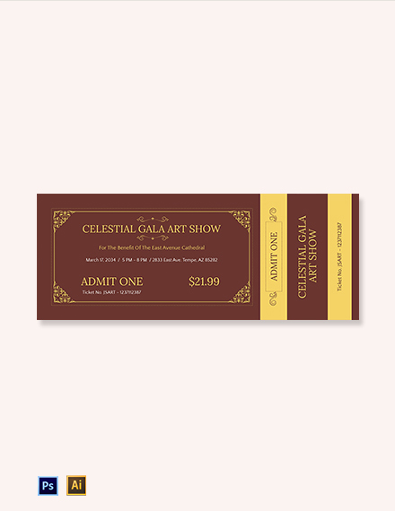 FREE Church Ticket Template - Download in Word, Illustrator, Photoshop