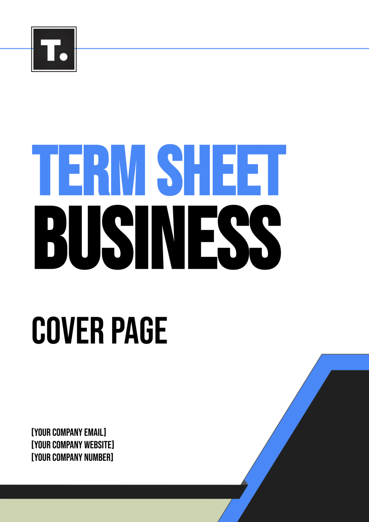 Term Sheet Business Cover Page