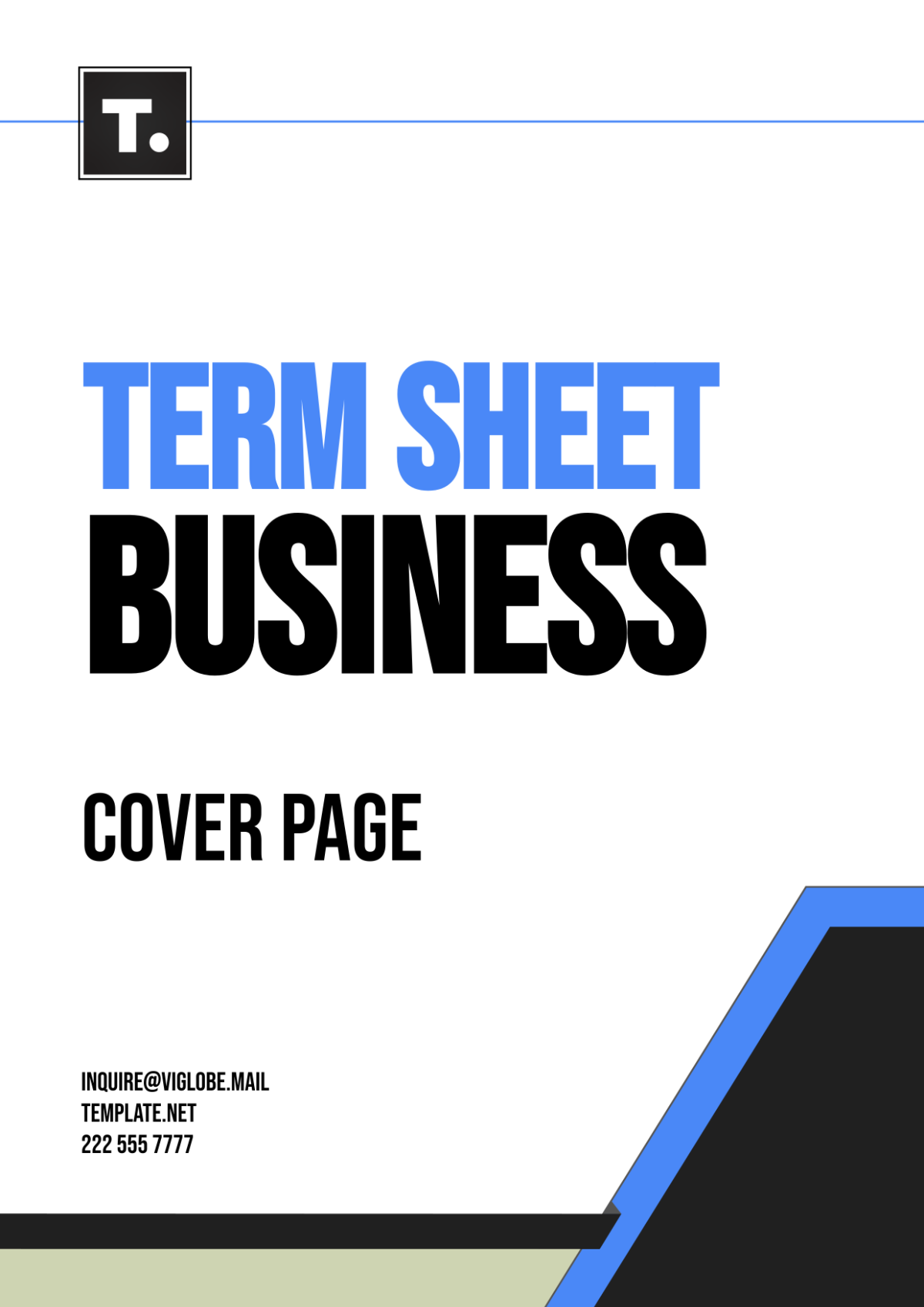 Term Sheet Business Cover Page Template - Edit Online & Download