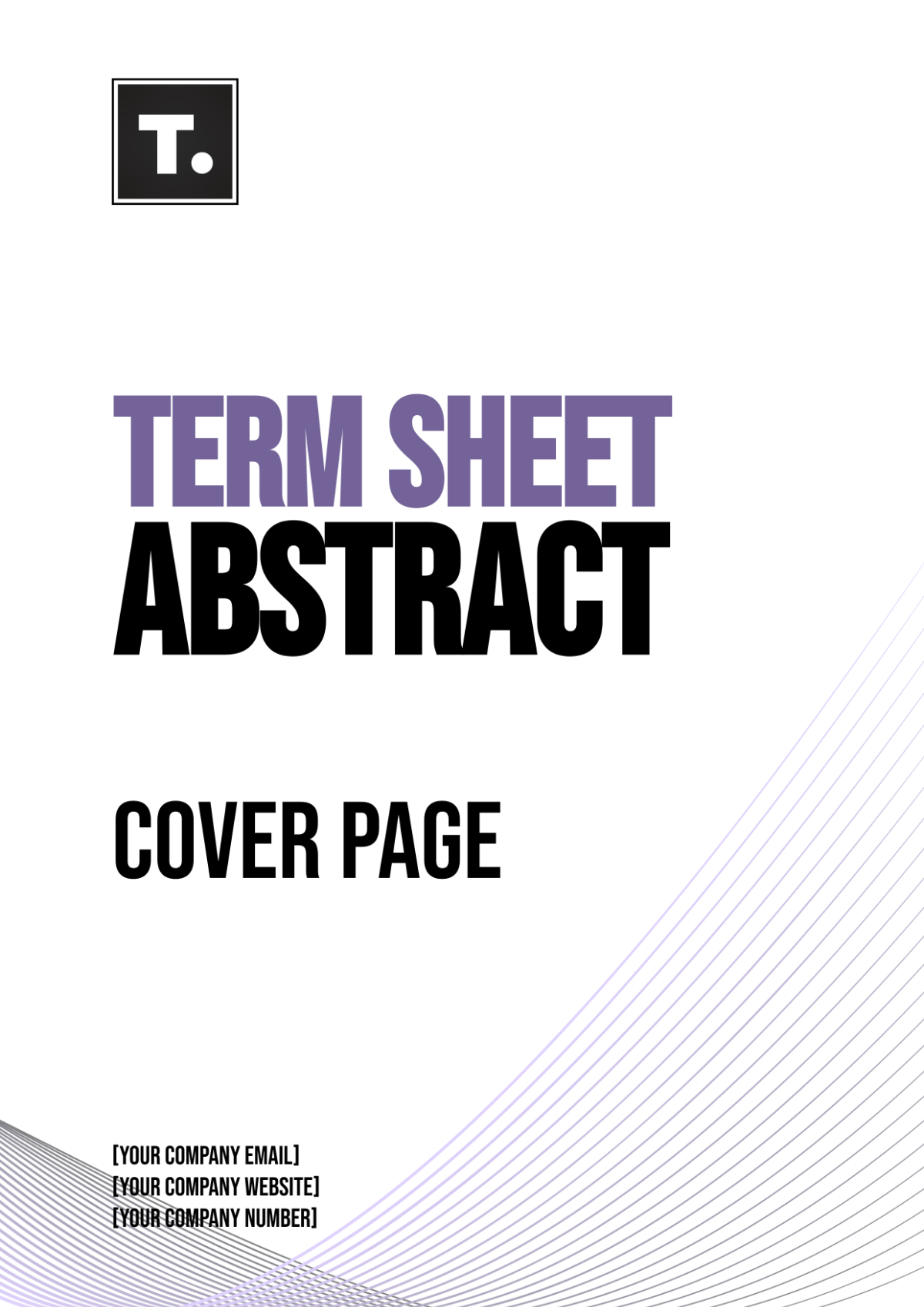 Term Sheet Abstract Cover Page