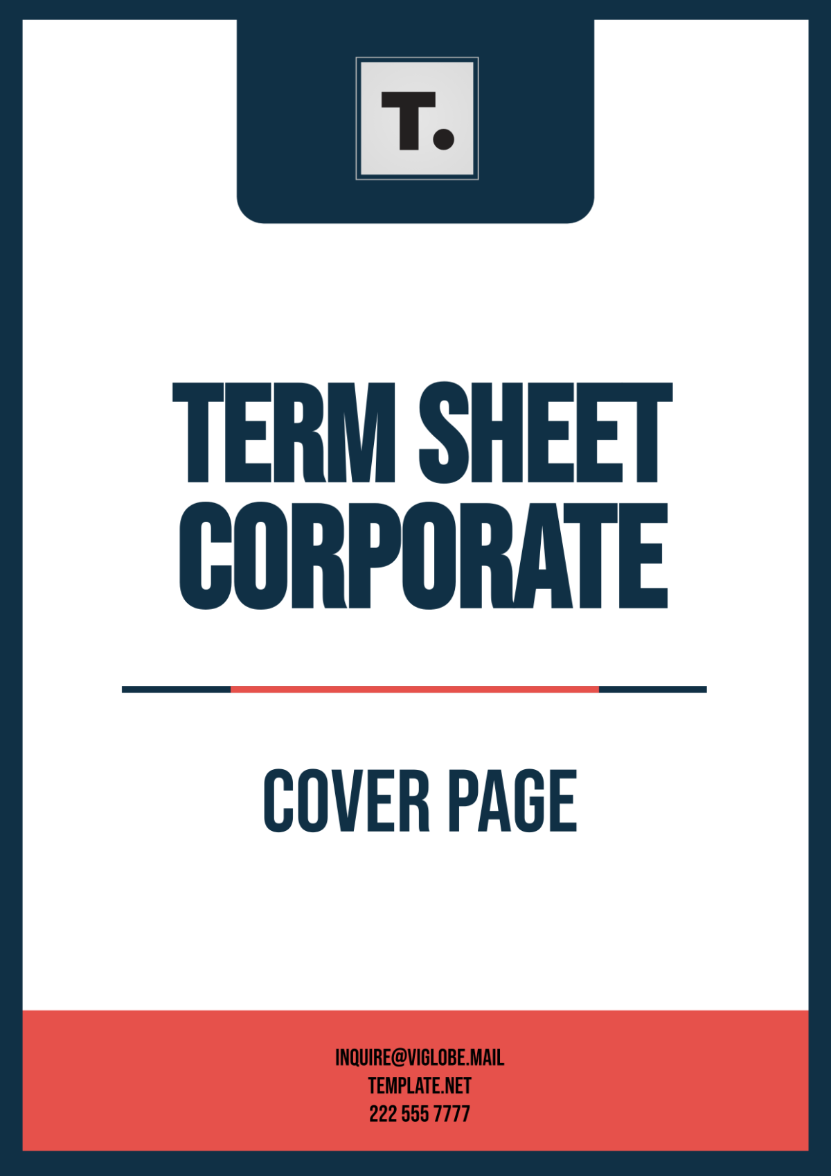 Term Sheet Corporate Cover Page Template - Edit Online & Download