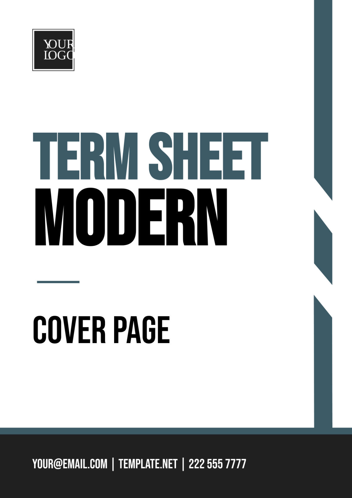 Term Sheet Modern Cover Page
