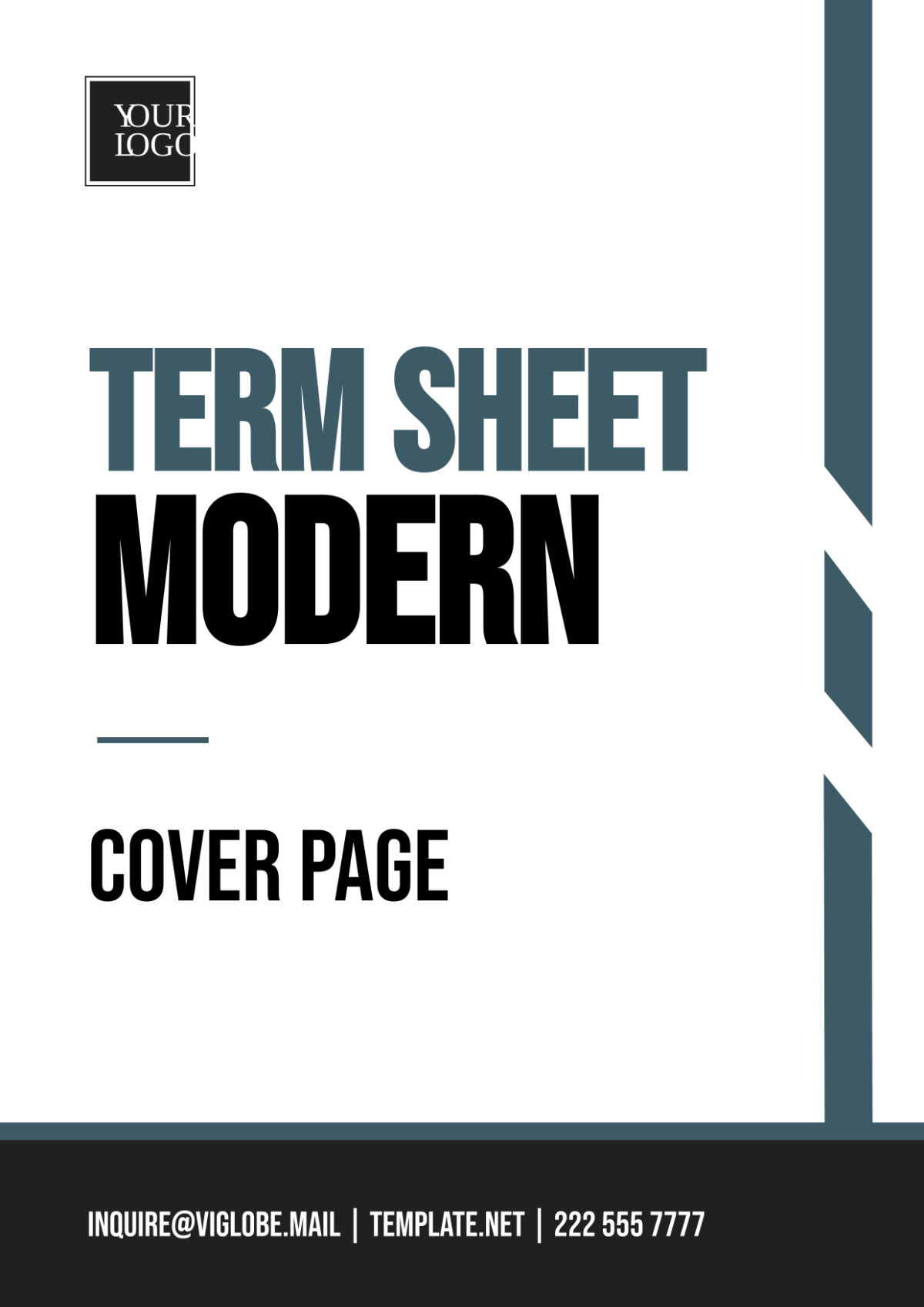 Term Sheet Modern Cover Page Template - Edit Online & Download