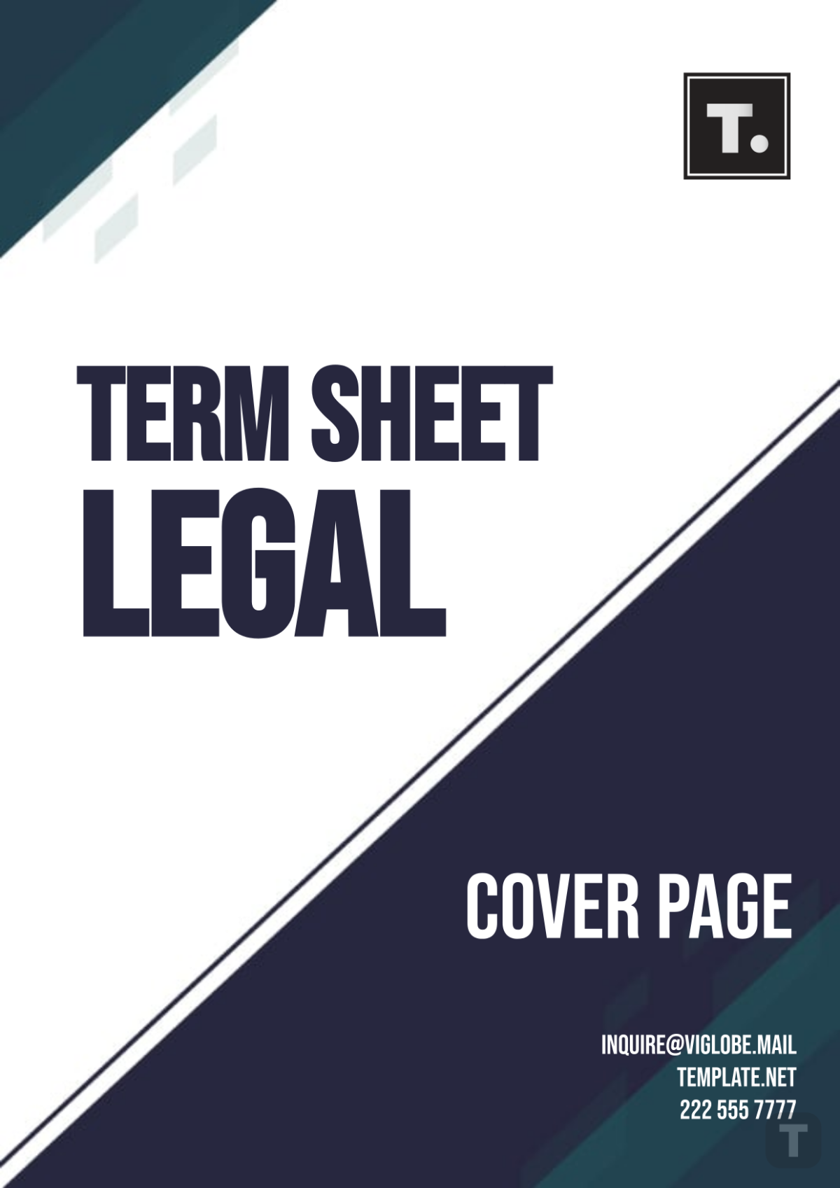 Term Sheet Legal Cover Page Template - Edit Online & Download