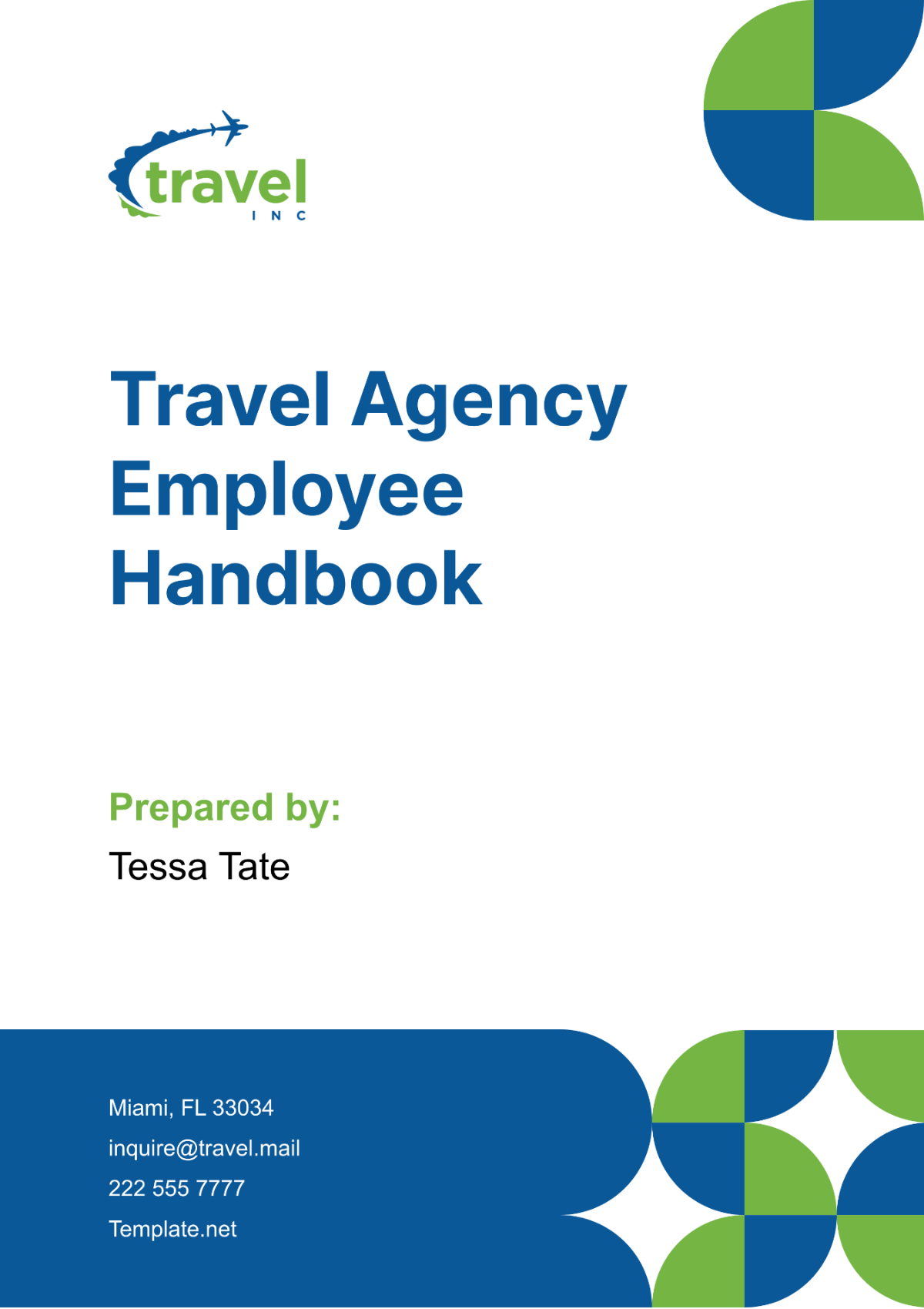 Travel Agency Employee Handbook Template - Edit Online & Download