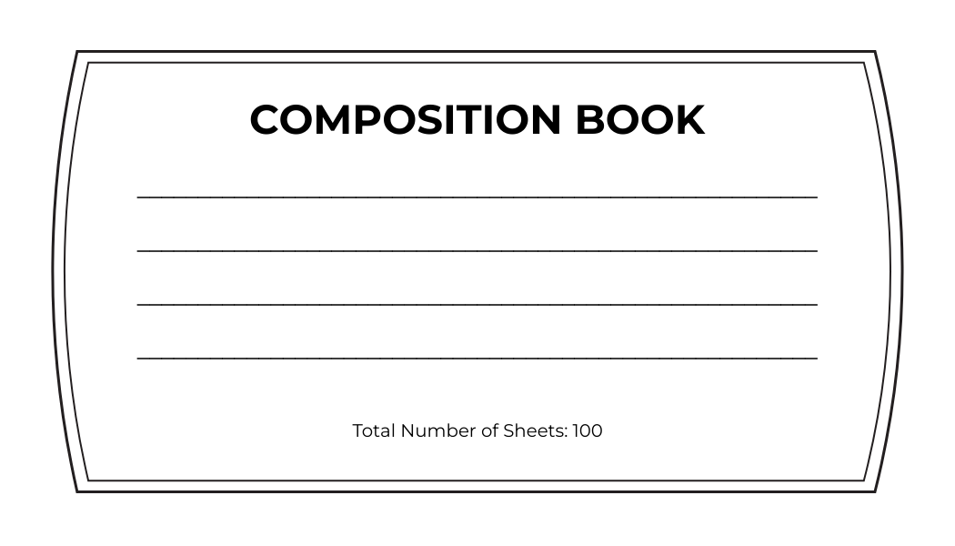 Free Composition Book Label Template
