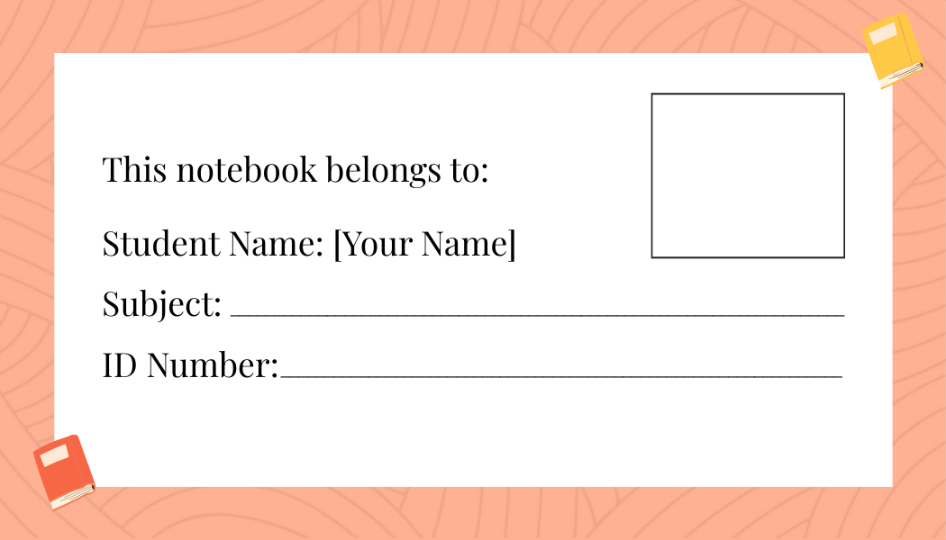 Free Notebook Label Template