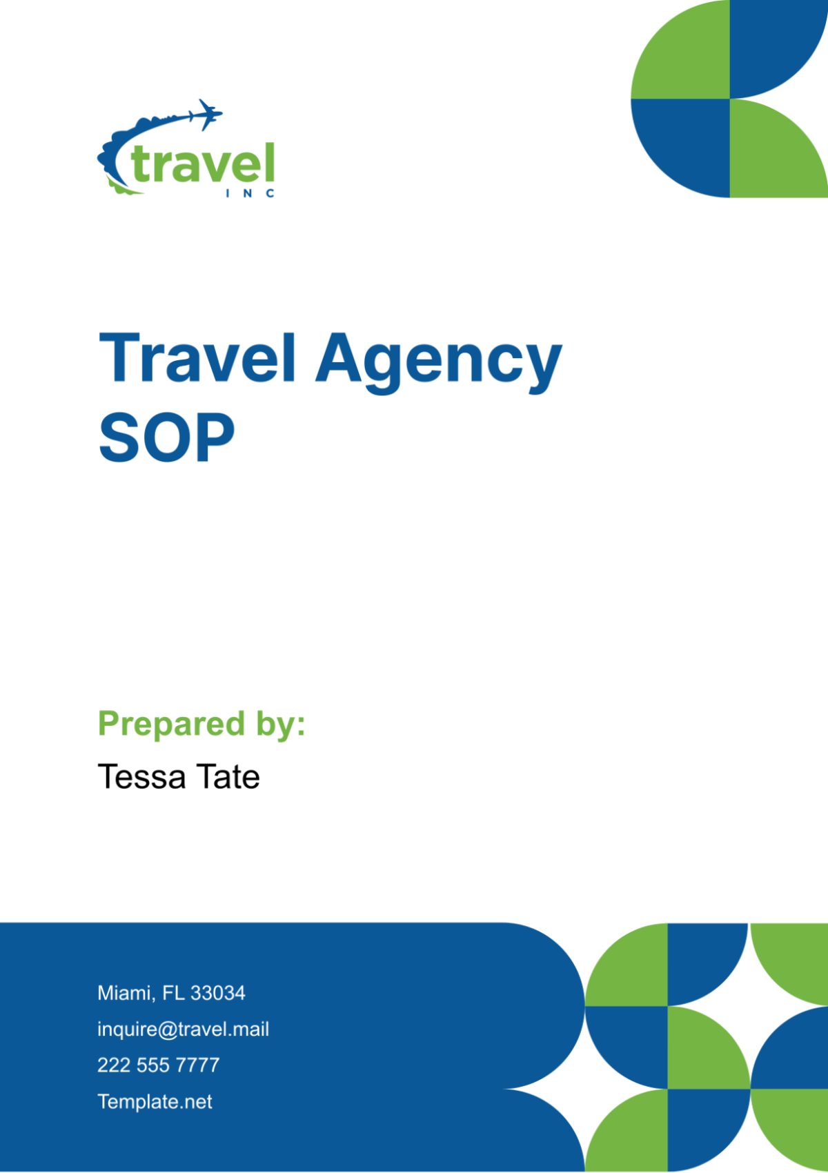 Travel Agency SOP Template 