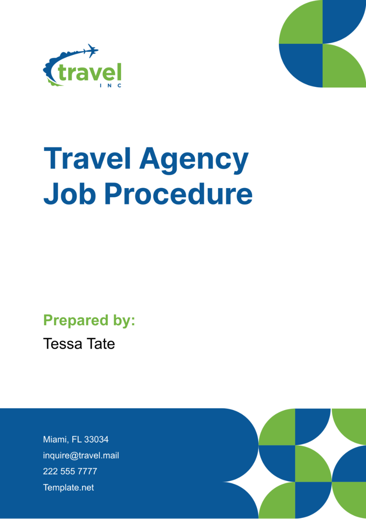 Travel Agency Job Procedure Template - Edit Online & Download