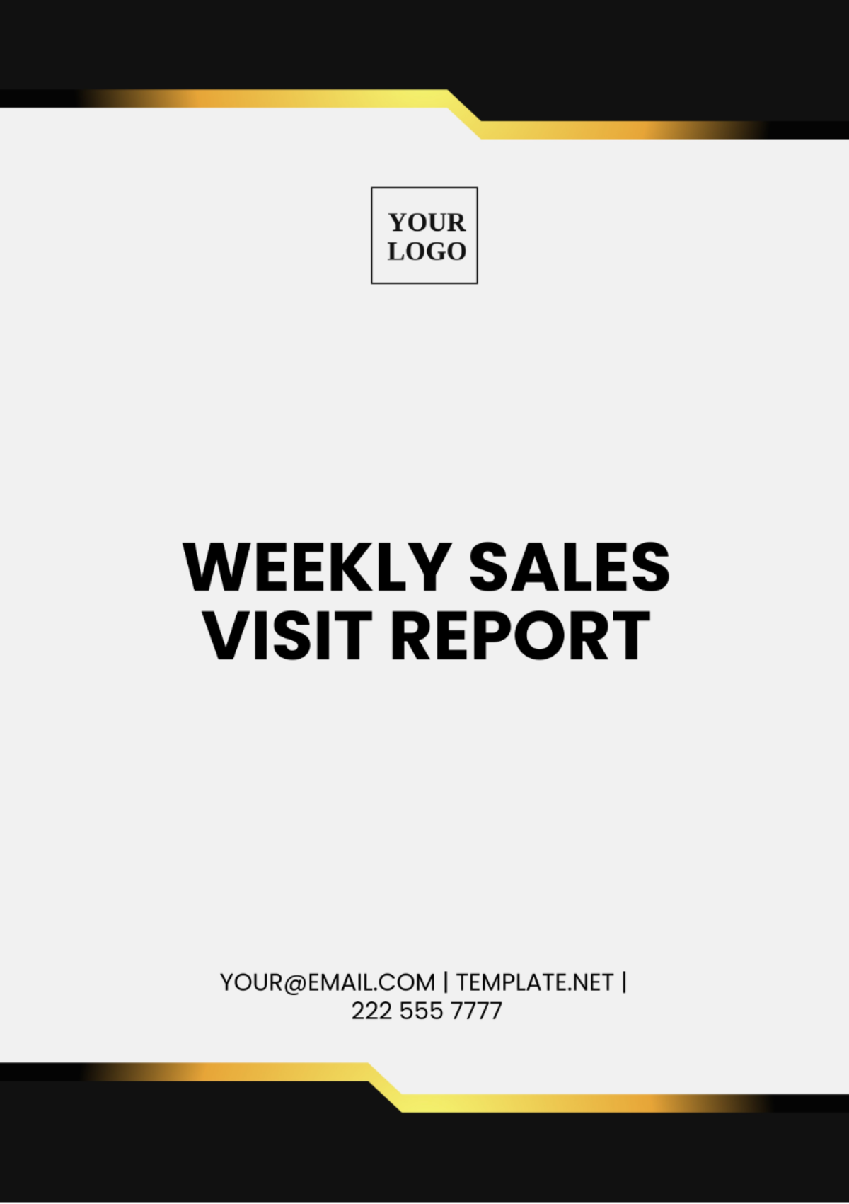 Weekly Sales Visit Report Template