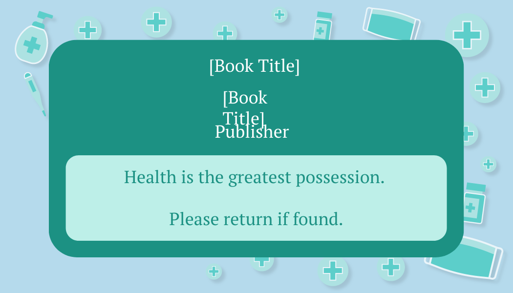 Book Hospital Label