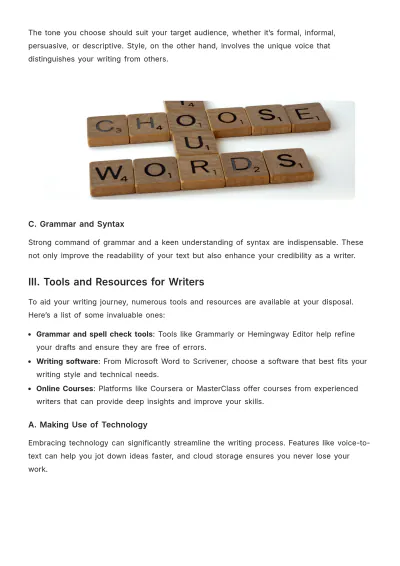 Free Writer Article Template to Edit Online