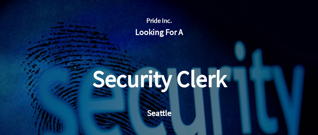 Free Security Clerk Job Ad/Description Template.jpe