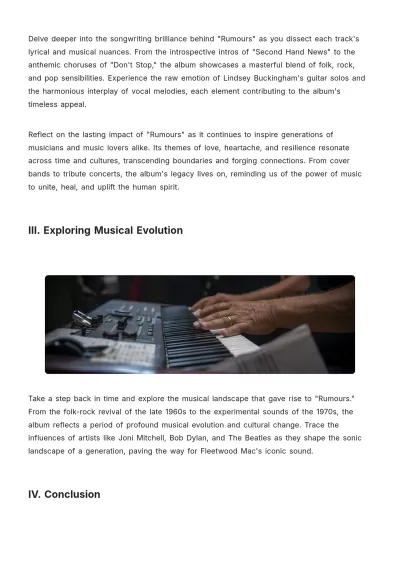 Free Music Album Article Template to Edit Online