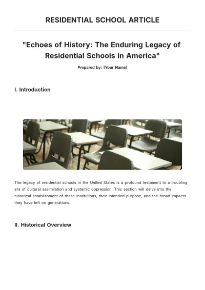 Free Residential School Article Template to Edit Online