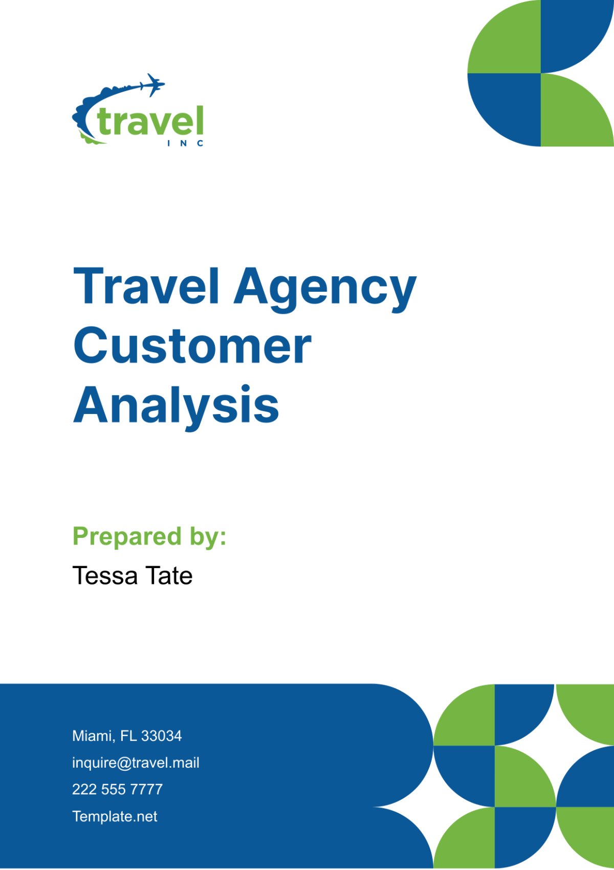 Travel Agency Customer Analysis Template
