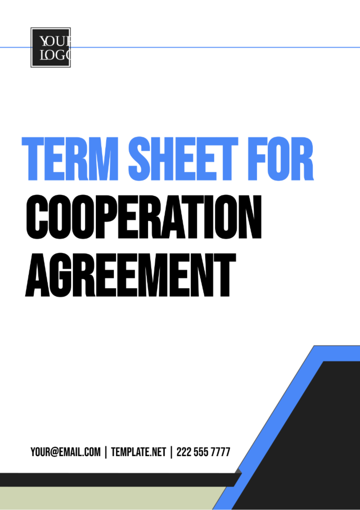 Term Sheet for Cooperation Agreement Template