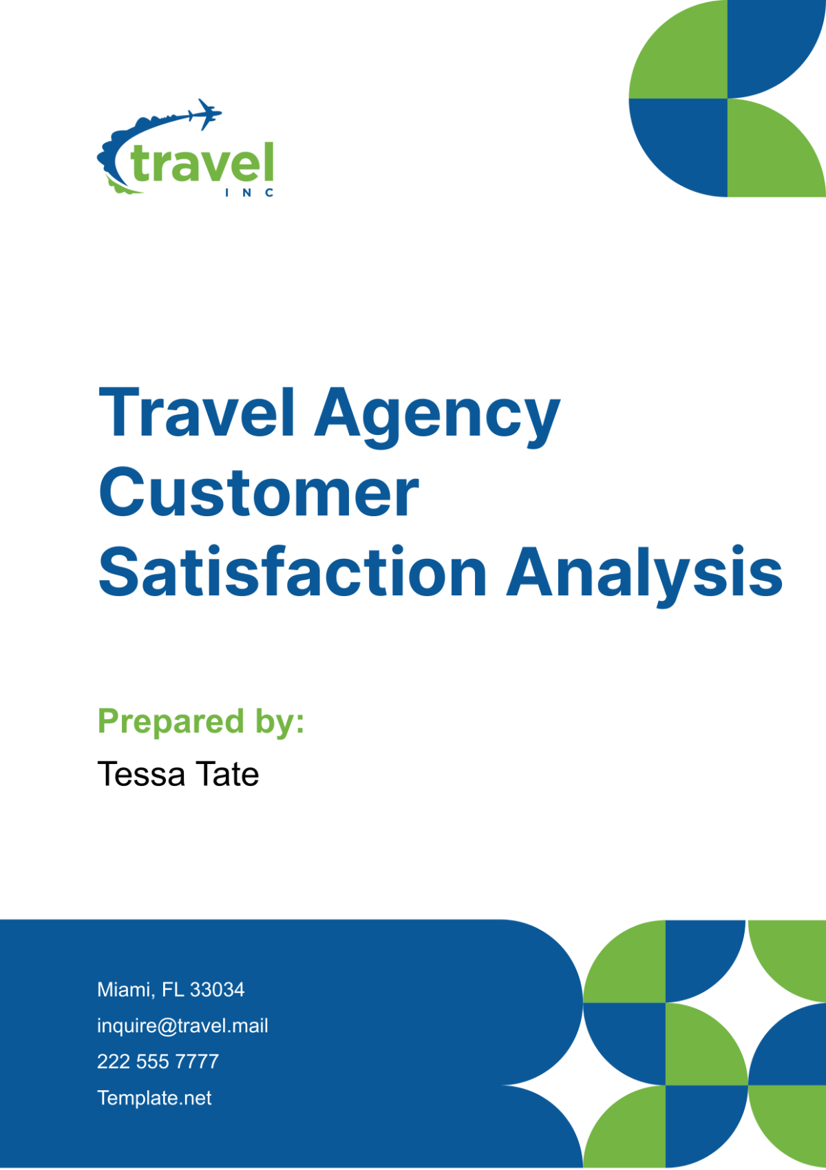 Travel Agency Customer Satisfaction Analysis Template - Edit Online & Download